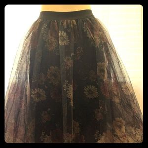 Floral Tulle ballerina skirt